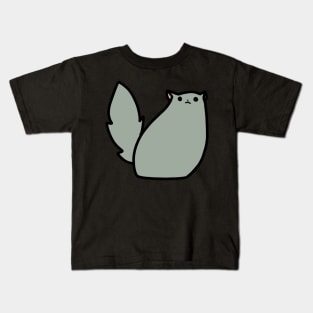 Fluffy Gray Cat Kids T-Shirt